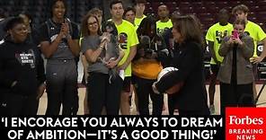 VP Kamala Harris Delivers Speech To Inspire University Of South Carolina Women's Basketball Team