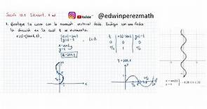 Cálculo Stewart Ej 7 Sección 13.1 Grafique la curva con la ecuación vectorial r(t)=(sen(t),t).