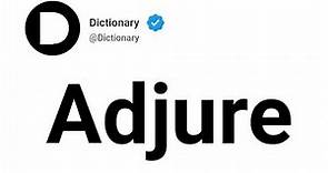 Adjure Meaning In English