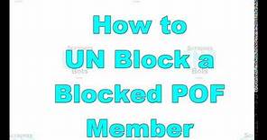 Can You Unblock Blocked Plenty Of Fish Member? YES!! Here is How ...