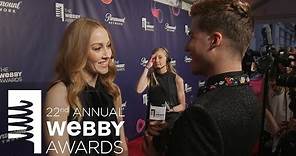 Jennifer Ferrin on the 22nd Annual Webby Awards Red Carpet, presented by Paramount Network