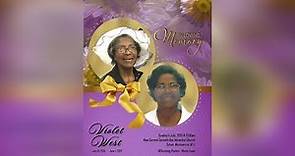 In Loving Memory of Nurse Violet West 1935-2021