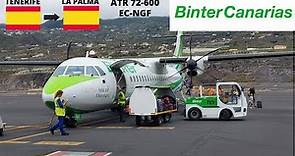 Tenerife to La Palma | Binter Canarias | TRIP REPORT | ATR 72-600 | #TripReport#BINTERCANARIAS#ATR