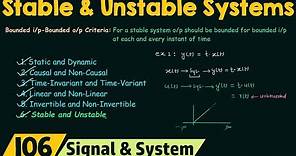 Stable and Unstable Systems