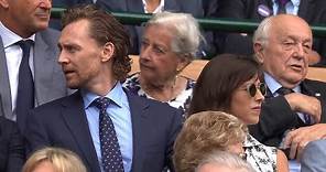 Tom Hiddleston and Benedict Cumberbatch at Wimbledon on July 14, 2019