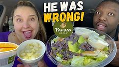 Eating Panera Bread NEW Salad and Trying a Panera FOOD HACK!