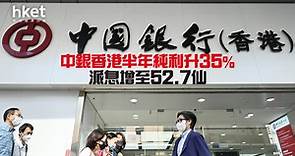 【業績｜2388】中銀香港半年純利升35%　派息增至52.7仙、周息率逾6.6%　管理層：碧桂園授信敞口比例相當低（第二版） - 香港經濟日報 - 即時新聞頻道 - 即市財經 - 股市