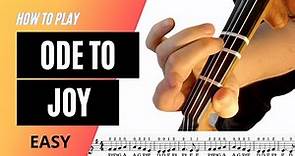 How to play ODE TO JOY on the VIOLIN // Easy version // for BEGINNERS