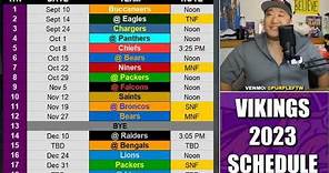 Reaction to the 2023 Minnesota Vikings Schedule