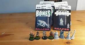 Reaper Bones miniatures Unboxing and scale comparison