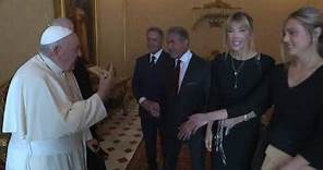 El papa Francisco recibe al actor Sylvester Stallone en el Vaticano