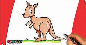 How To Draw a Kangaroo For Kids | Easy Kangaroo Drawing and Coloring Step by Step Tutorial