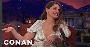 Amanda Peet Had Some White Wine Backstage | CONAN on TBS