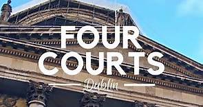 Four Courts Along the River Liffey in Dublin, Ireland