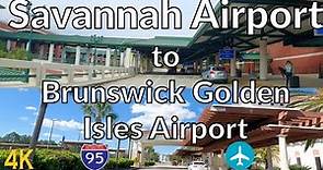 SAVANNAH AIRPORT to BRUNSWICK GOLDEN ISLES AIRPORT