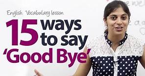 15 different ways to say Goodbye in English - Free English vocabulary lesson ( ESL )