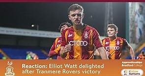 REACTION: Elliot Watt delighted after Tranmere Rovers victory