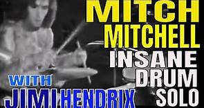 Mitch Mitchell - Drum Solo with Jimi Hendrix - INCREDIBLE DRUMMER!