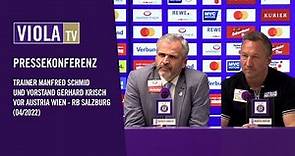 Pressekonferenz mit Manfred Schmid und Gerhard Krisch vor Austria Wien - RB Salzburg (04/2022)