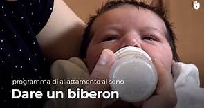 Dare un biberon - Programma di allattamento al seno