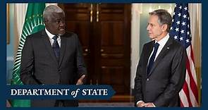 Secretary Blinken meets with African Union Commission Chairperson Moussa Faki Mahamat