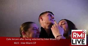 Cole Jensen after being selected by Inter Miami CF