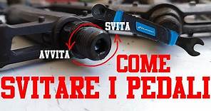 come svitare i pedali della bici e MTB il verso giusto