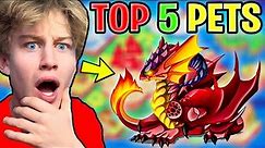 The TOP 5 *BEST* PETS IN PRODIGY!?!?! [New]