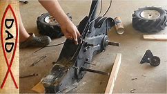Craftsman rear tine tiller repair - stuck gears