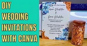 DIY wedding invitations using Canva - Inexpensive cheap ways to make wedding invites
