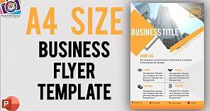 Business Flyer A4 Powerpoint **Free Download **template presentation**Free Download**