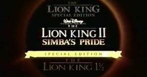 Disney's The Lion King 2: Simbas Pride Special Edition Trailer