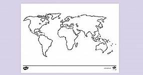 World Map Colouring Sheet