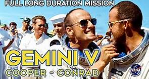 Gemini V Full Mission - Historical Narration & Footage, Conrad, Cooper, 1965, NASA, Long Duration