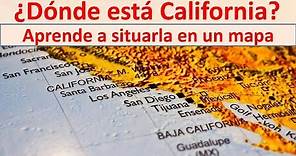 Donde esta California. California state map, Where is California