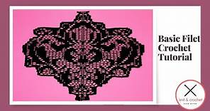 Basic Filet Crochet Tutorial With Free Pattern Link ~ Damask Doily Free Crochet Pattern ~ How To