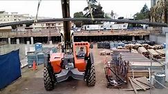Forklift lifting re-bar