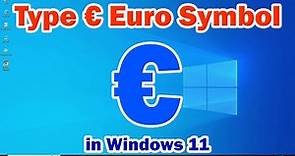 How to Type € Euro Symbol on any Keyboard in Windows 10 PC or Laptop