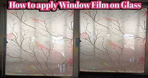 How to install Glass Film | Frosted Privacy Window Film from amazon | Easily apply film in glass