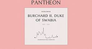 Burchard II, Duke of Swabia Biography - Hunfriding Duke of Swabia