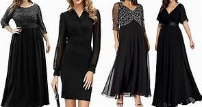 Top Stylish For black dress with sleeves formal Ideas 2023, Fashion women's formal Dresses