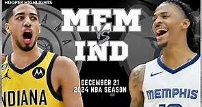Memphis Grizzlies vs Indiana Pacers Full Game Highlights | Dec 21 | 2024 NBA Season