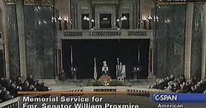 Memorial Service for Former U.S. Senator William Proxmire