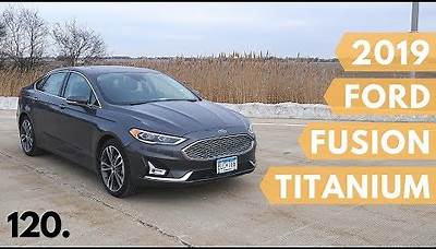2019 Ford Fusion Titanium with AWD // review, walk around, and test drive // 100 rental cars