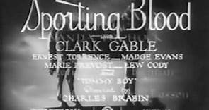 Sporting Blood 1931 title sequence