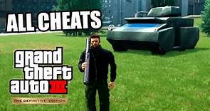 All Cheat Codes for GTA 3 - The Definitive Edition