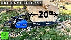 Electric Chainsaw Demo and Review | Kobalt 80 Volt