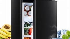 KRIB BLING 3.5 cu.ft Dorm Refrigerators with Freezers, Mini Refrigerators 2 Doors for Office, Apartment, Black