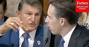 'I'm Going To Call You Out!': Josh Hawley Snaps At Joe Manchin During Tense Senate Hearing