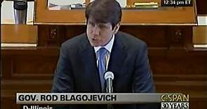 Gov. Blagojevich Statement to Illinois Senate Tribunal